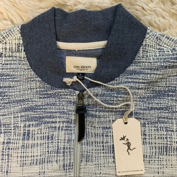 Civil Society Double Knit Jacquard Bomber Large
